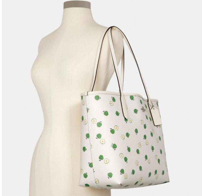 $89.25 (原价 $350) + 包邮Coach Outlet官网 Coach City青苹果印花托特包热卖