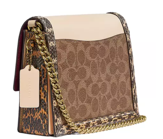 $297 (原价 $495) + 免邮Belk官网 COACH Hutton 新配色Hutton链条小方包6折热卖