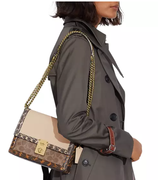 $297 (原价 $495) + 免邮Belk官网 COACH Hutton 新配色Hutton链条小方包6折热卖