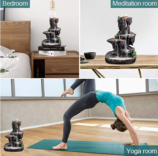 $16.99(原价$37.99)SPACEKEEPER 回流香炉套装, 配120只香锥30线香 @ Amazon