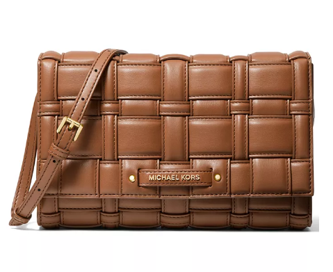 $116.10 (原价 $258) + 包邮Macy s梅西百货 Michael Kors Ivy编织手拿斜挎包4.5折热卖 三色可选