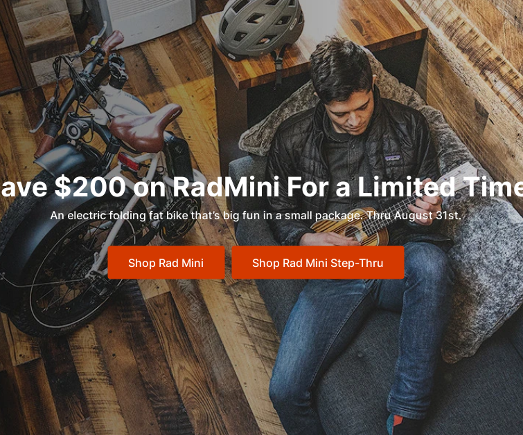 RadMini可折叠电动自行车大促热卖 @ Rad Power Bikes