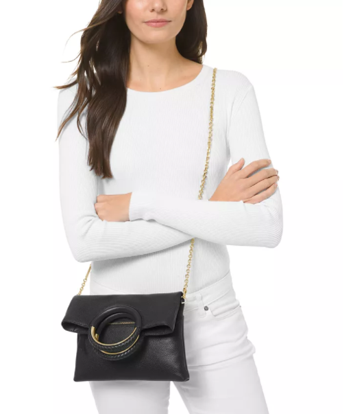 $89.93 (原价 $228) + 免邮Macy s官网 MICHAEL Michael Kors Rosie 中号斜挎包4折热卖 两色可选 