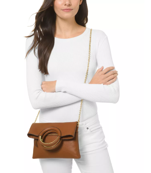 $89.93 (原价 $228) + 免邮Macy s官网 MICHAEL Michael Kors Rosie 中号斜挎包4折热卖 两色可选 