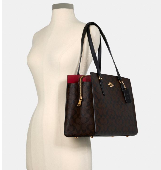 $128.40 (原价 $428) + 免邮Coach Outlet官网 Coach Tatum Carryall 老花款女士手提包3折热卖 三色可选