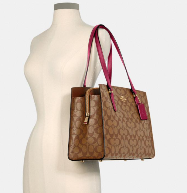 $128.40 (原价 $428) + 免邮Coach Outlet官网 Coach Tatum Carryall 老花款女士手提包3折热卖 三色可选