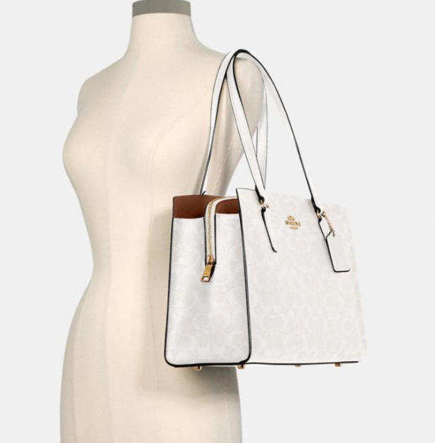 $128.40 (原价 $428) + 免邮Coach Outlet官网 Coach Tatum Carryall 老花款女士手提包3折热卖 三色可选