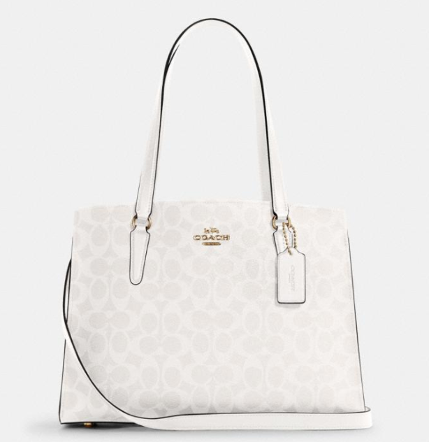 $128.40 (原价 $428) + 免邮Coach Outlet官网 Coach Tatum Carryall 老花款女士手提包3折热卖 三色可选