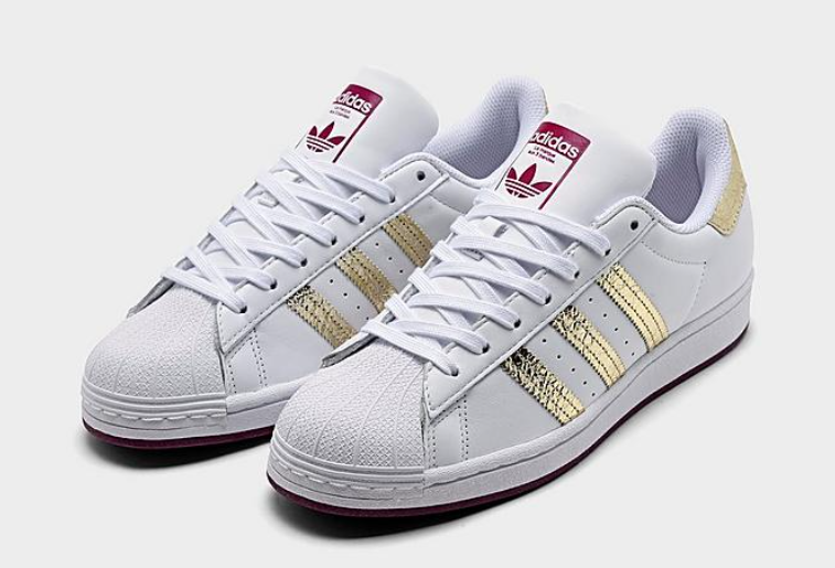 $45 (原价 $90) Finish Line官网 adidas Originals Superstar 女款金尾贝壳头板鞋5折热卖  