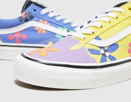 £40 (原价 £70)Size.co.uk官网 Vans Anaheim Old Skool 36 DX撞色花卉滑板鞋5.7折热卖