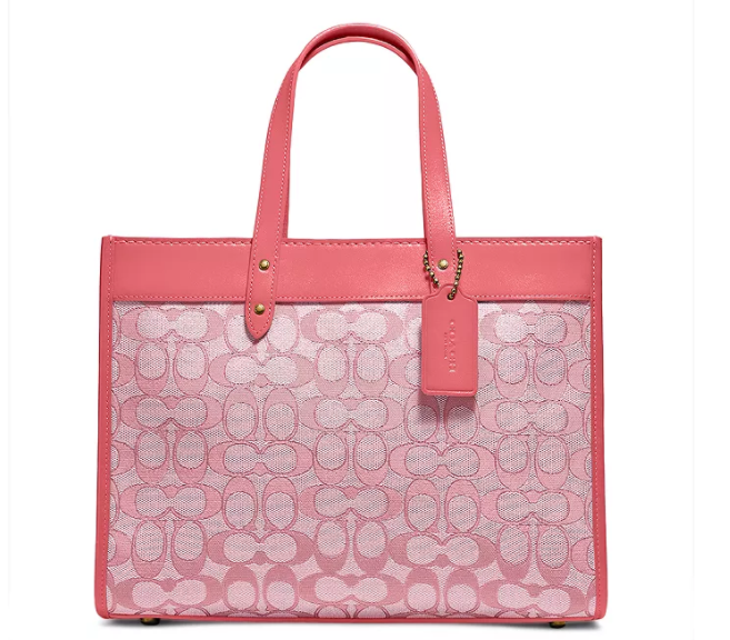 $237 (原价 $395) + 免邮Bloomingdale s官网 COACH Field 30 横版粉色托特包6折热卖 