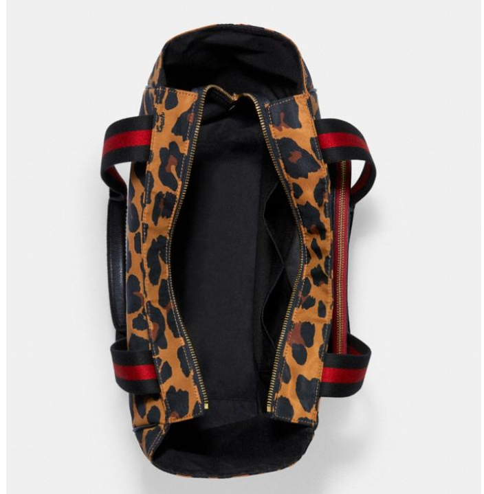 coach court tote leopard