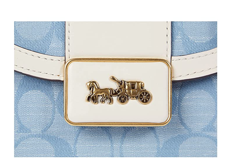 $439.99 (原价 $550) + 免邮Zappos官网 COACH 经典牛仔提花马鞍包8折热卖  