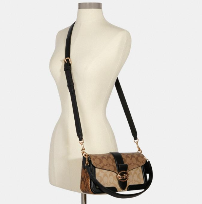 $225 (原价 $450) + 免邮Coach Outlet官网 Coach Georgie 老花腋下包5折热卖