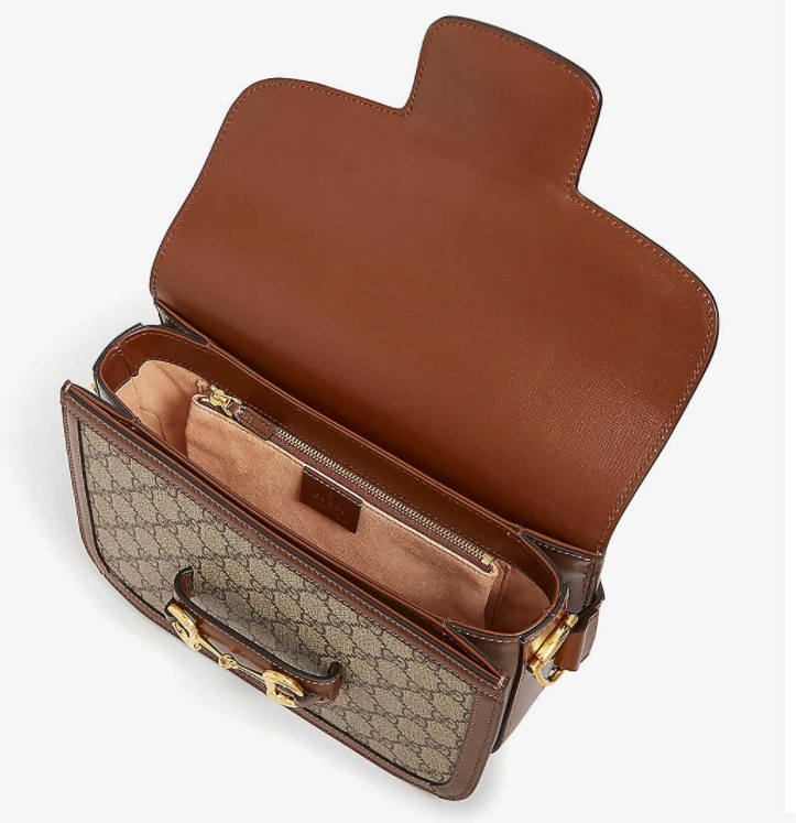 Selfridges官网 Gucci 1955 Horsebit Canvas马鞍包热卖 现价$2015 Selfridges官网 Gucci 1955 Horsebit Canvas马鞍包热卖