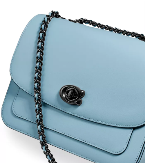 $237 (原价 $395) + 免邮Macy s官网 COACH Madison 蓝色单肩包6折热卖