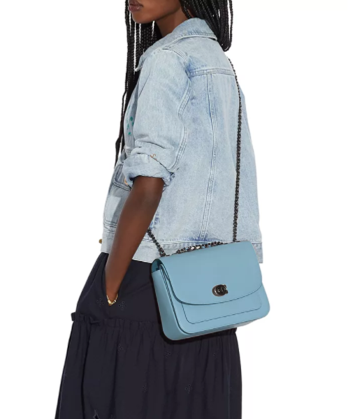 $237 (原价 $395) + 免邮Macy s官网 COACH Madison 蓝色单肩包6折热卖