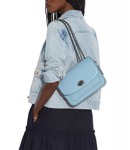 $237 (原价 $395) + 免邮Macy s官网 COACH Madison 蓝色单肩包6折热卖