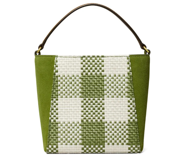 $264.60 (原价 $378) + 免邮Nordstrom官网 Tory Burch McGraw Gingham 编织小号水桶包7折热卖 