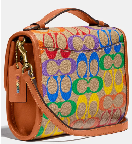 $135 (原价 $225) + 免邮Macy s官网 COACH Kip 彩虹斜挎包6折热卖 