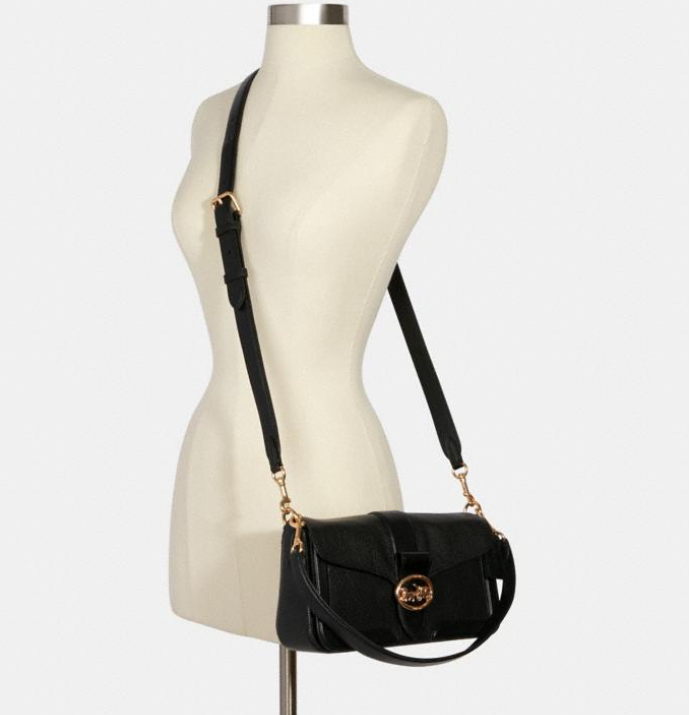 $169.15 (原价 $398) + 免邮Coach Outlet官网 Coach Georgie 黑色款腋下包额外85折热卖 