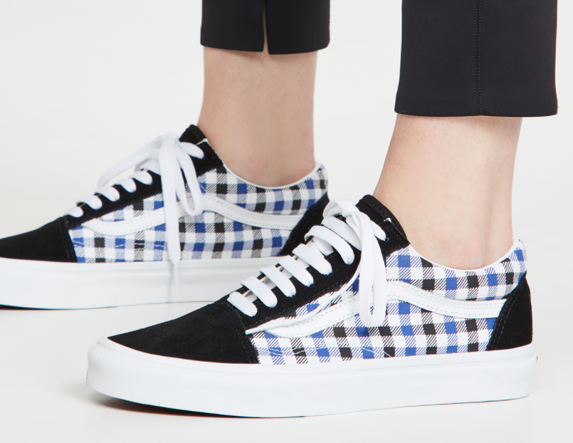 $21 (原价 $70) + 免邮Shopbop官网 Vans Gingham Old Skool 棋盘格女款板鞋3折热卖 