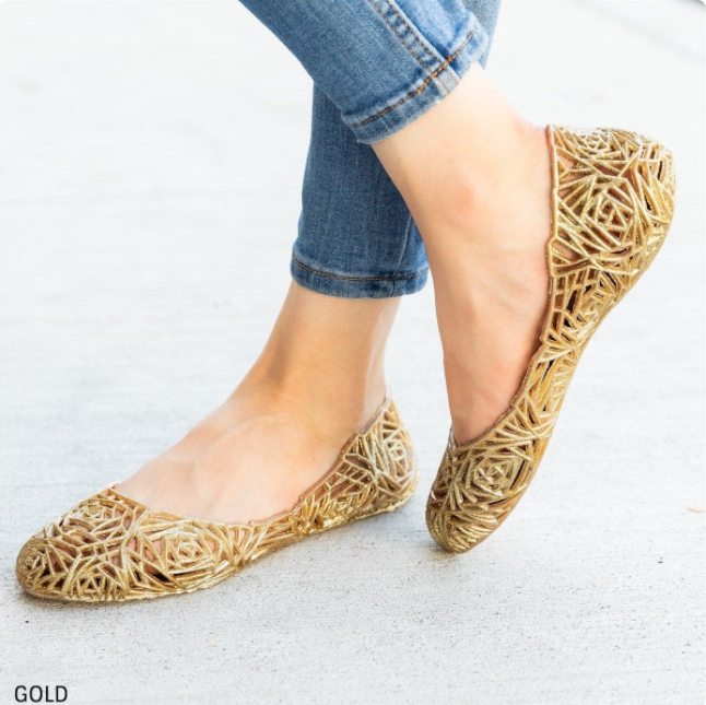 $12.99 (原价 $39.99) + 免邮Jane.com官网 女士水晶闪亮果冻平底鞋3.2折热卖 两色可选