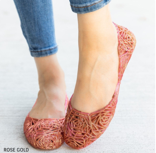 $12.99 (原价 $39.99) + 免邮Jane.com官网 女士水晶闪亮果冻平底鞋3.2折热卖 两色可选