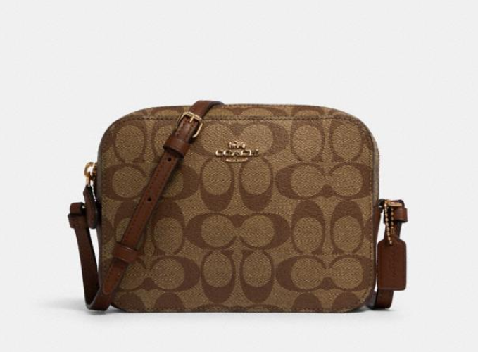 $99 (原价 $250) + 免邮Coach Outlet官网 Coach 迷你老花相机包4折热卖 四色可选