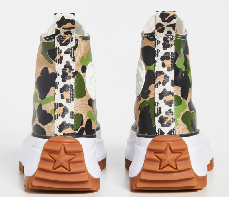 $44 (原价 $110) + 免邮Shopbop官网 Converse Run Star Hike Gone Wild 迷彩中性款厚底鞋4折热卖 