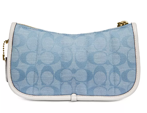 售价$295 + 包邮Macy s官网 Coach Swinger 20雾霾蓝老花腋下包热卖