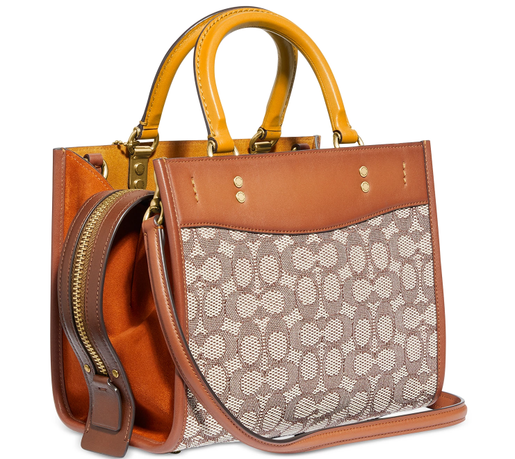 现价$595 + 免邮上新：Macy s官网 COACH Rogue 25 Signature Jacquard 21年秋冬新款斜挎包热卖 
