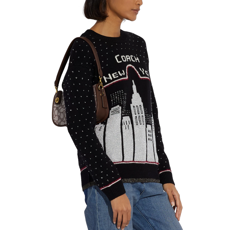 现价$275 + 免邮Macy s官网 COACH Swinger 老花腋下包热卖 