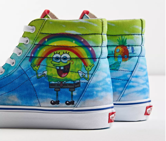 Urban Outfitters官网 Vans X SpongeBob SquarePants Sk8-Hi 海绵宝宝联名款中性高帮板鞋53折热卖 $49.99 (原价 $95) Urban Outfitters官网 Vans X SpongeBob SquarePants Sk8-Hi 海绵宝宝联名款中性高帮板鞋53折热卖