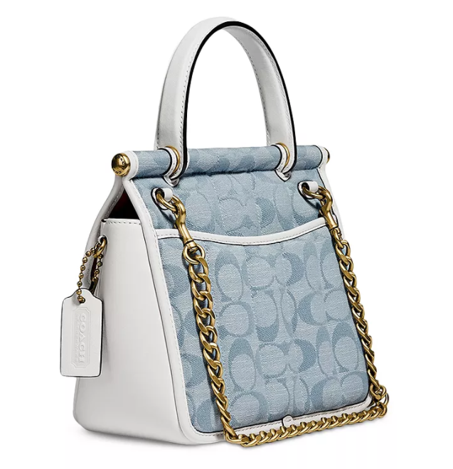 $270 (原价 $450) + 免邮Bloomingdale s官网 Coach Willis 18 丹宁老花迷你手提包6折热卖