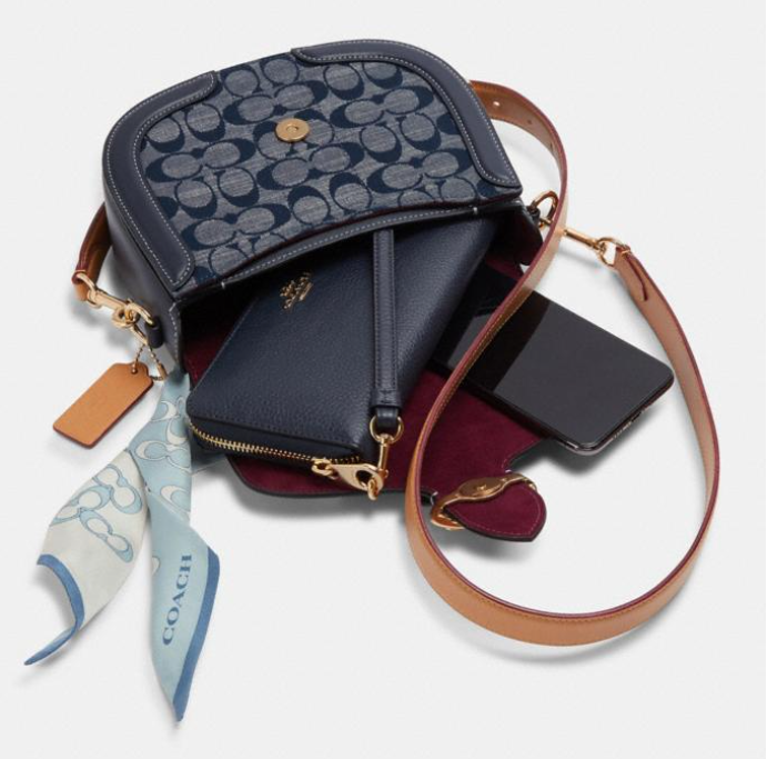 $134.25 (原价 $350) + 免邮Coach Outlet官网 Coach Georgie 香布蕾马鞍包额外75折热卖 