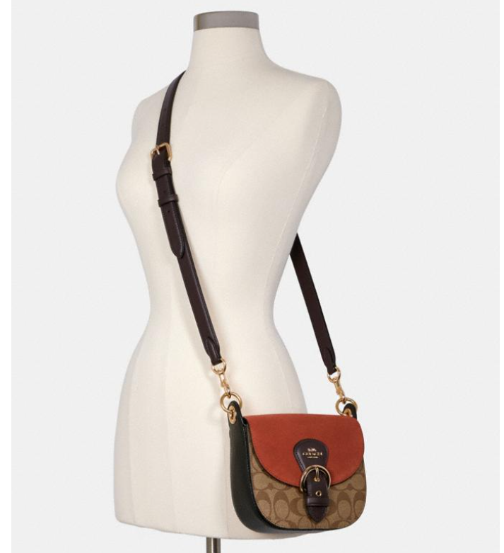 $128.40 (原价 $428) + 免邮降价：Coach Outlet官网 Coach Kleo 老花款马鞍单肩包3折热卖  