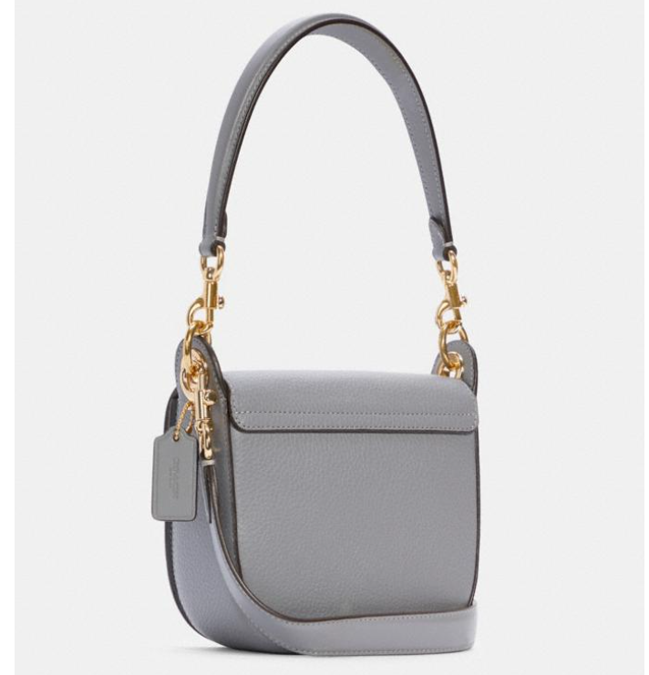 $128.40 (原价 $428) + 免邮降价：Coach Outlet官网 Coach Kleo 灰色马鞍单肩斜挎包3折热卖 