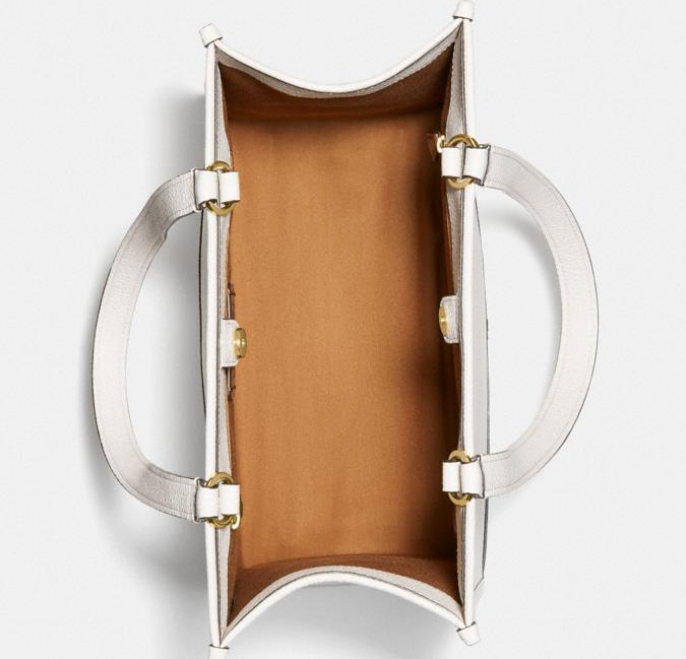 $118.40 (原价 $398) + 包邮Coach Outlet官网 Dempsey 白色竖版托特包额外8.5折热卖