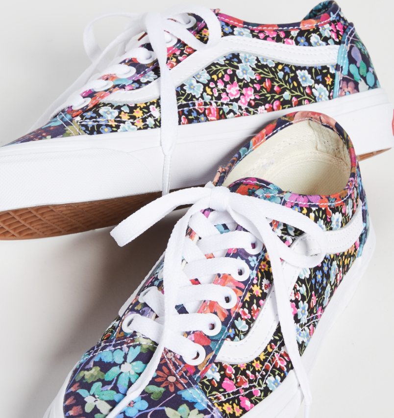 $30 (原价 $75) + 免邮Shopbop官网 Vans Liberty Fabrics Old Skool Taper 联名款花卉板鞋4折热卖 