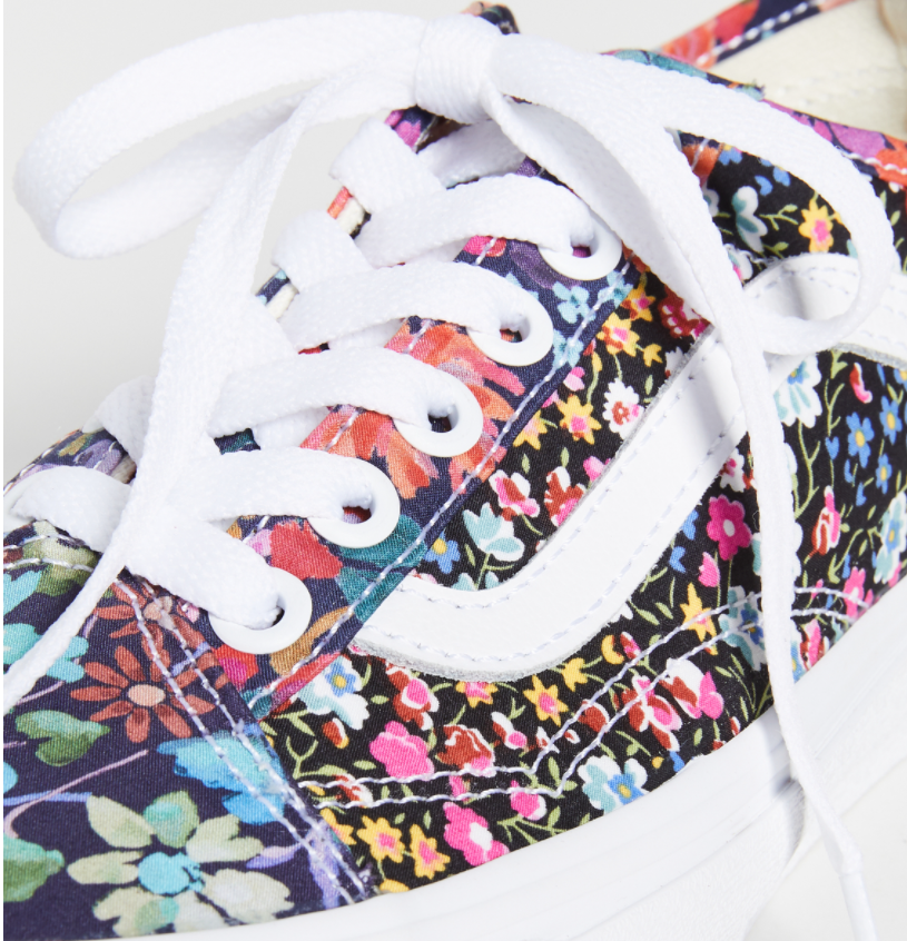 $30 (原价 $75) + 免邮Shopbop官网 Vans Liberty Fabrics Old Skool Taper 联名款花卉板鞋4折热卖 