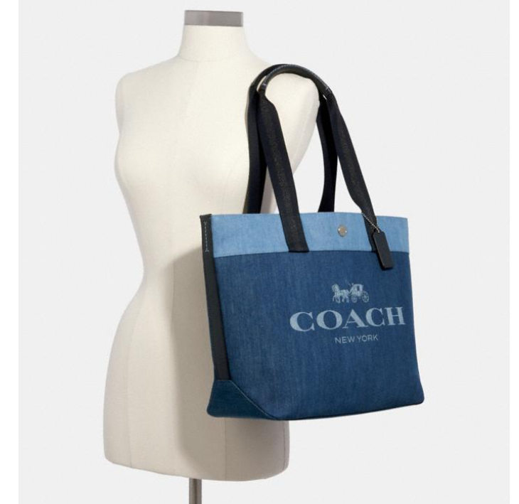 $94.52 (原价 $278) + 免邮Coach Outlet官网 Coach 牛仔布马车托特包热卖  