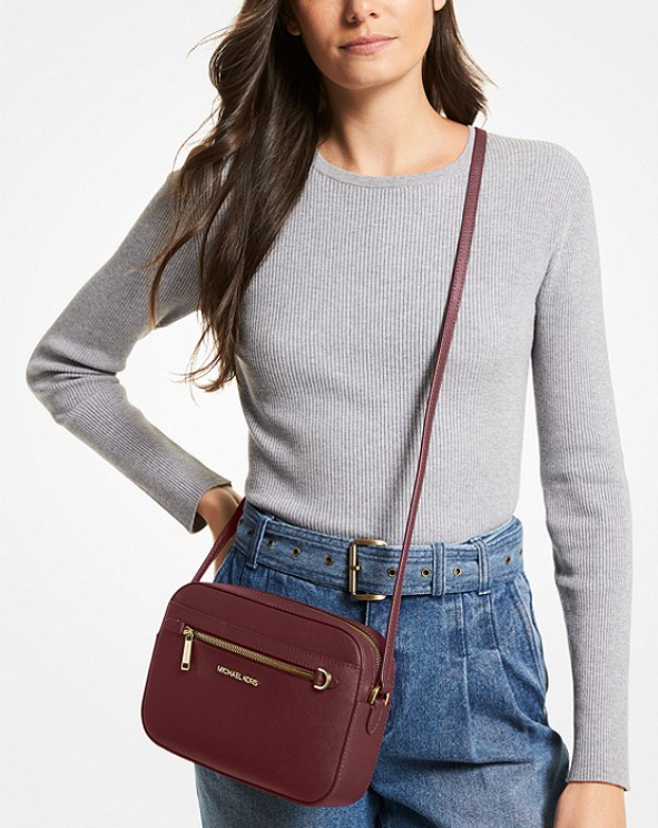 $99 (原价 $348) + 免邮MICHAEL MICHAEL KORS Jet Set Saffiano 大号 相机包2.8折热卖 多色可选