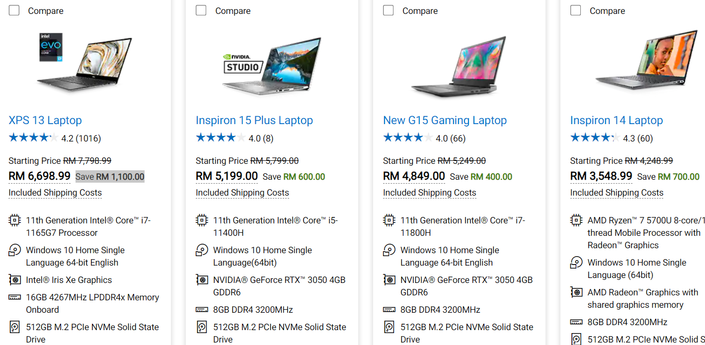 最高立减RM 1,100DELL Consumer Malaysia - 戴尔笔记本大促，商务本、游戏本都参加