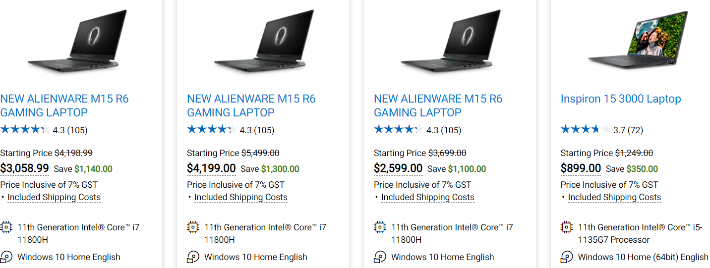 最高立减 S$1300DELL Consumer Singapore - 戴尔商务本、游戏本大促