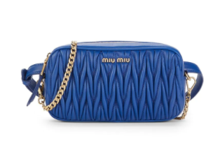 现价$899.99 (原价$1115)Saks OFF 5TH官网精选Miu Miu Matelassé褶皱腰包优惠