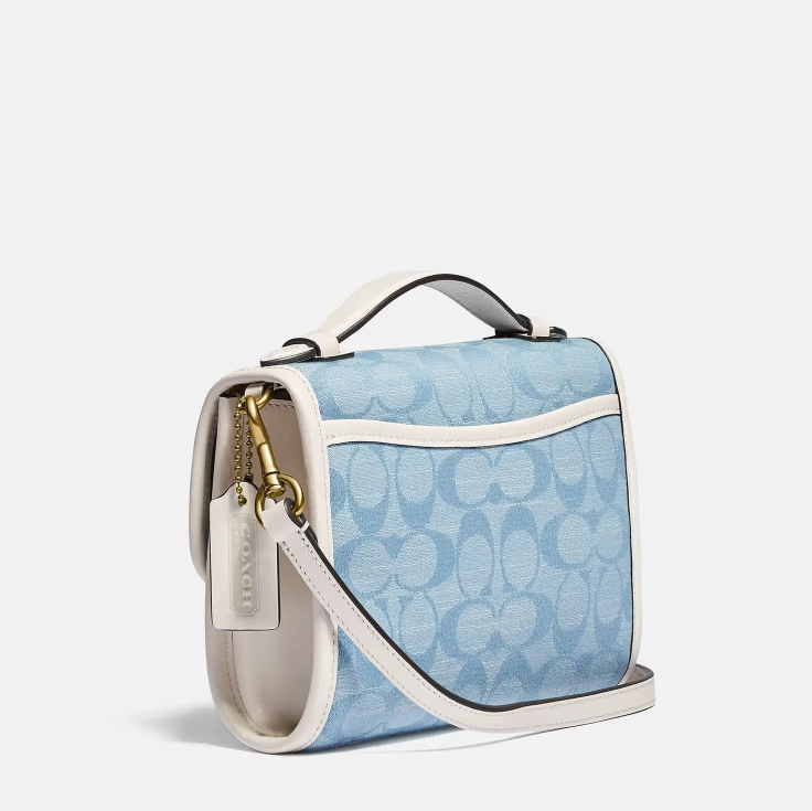 现价£225+免邮MyBag官网 Coach 1941 Originals Signature 丹宁斜挎包热卖 