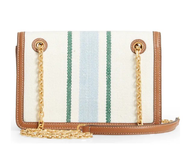 $298.80 (原价 $498) + 免邮Nordstrom官网 Tory Burch Carson Striped Convertible 链条单肩包6折热卖