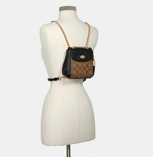 $164 (原价 $328) + 免邮Coach Outlet官网 Coach 拼色老花双肩包5折热卖  	