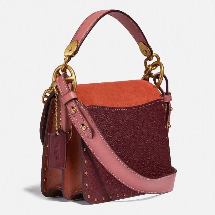 £198 (Value £495) + 免邮Coach Outlet官网 Coach  Beat 18 女士拼色单肩包4折热卖 
